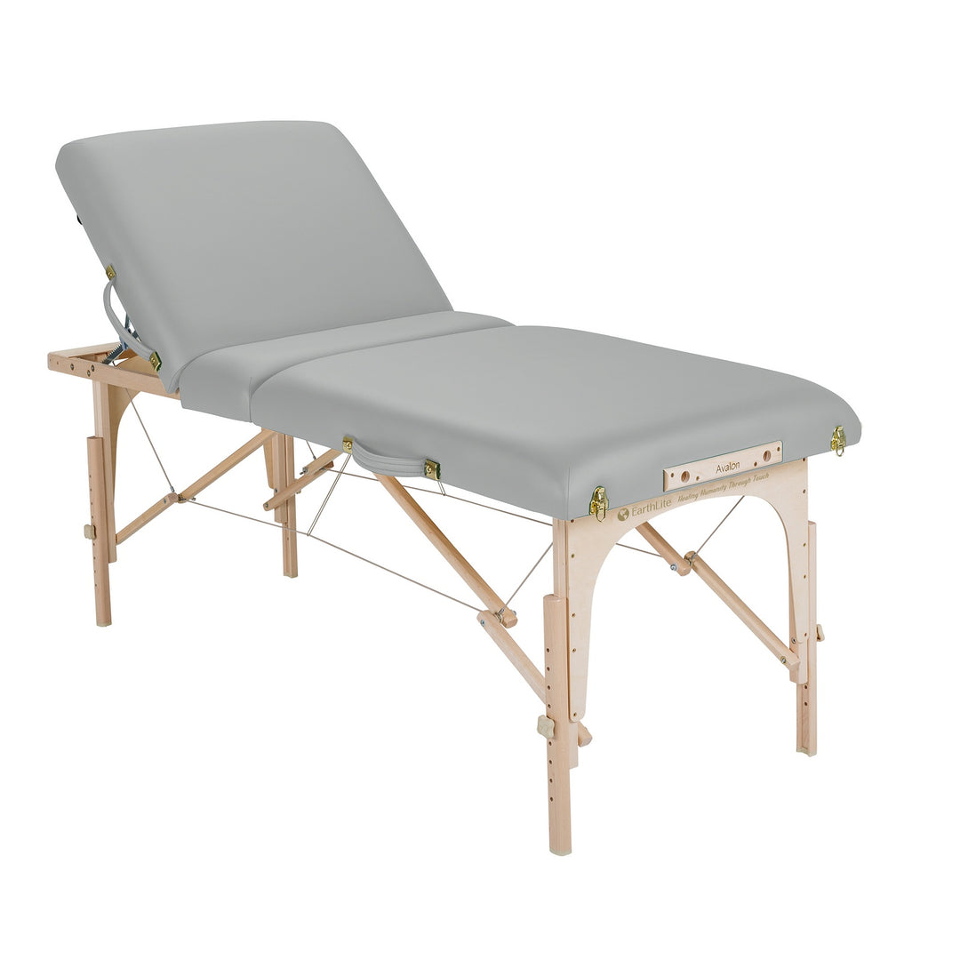 Earthlite Avalon XD Tilt Top portable massage table with back rest raised