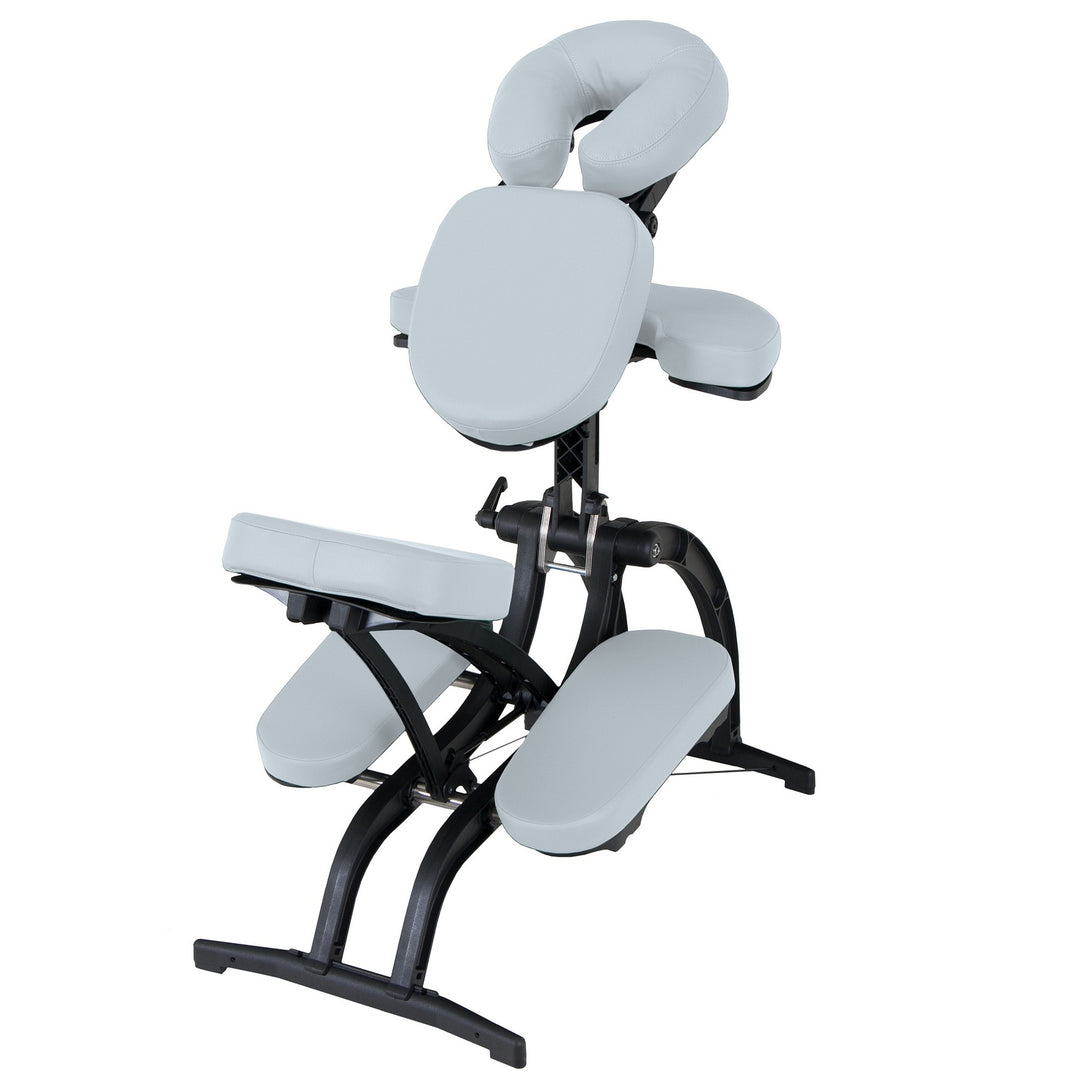 Earthlite Avila II portable massage chair in Light Grey