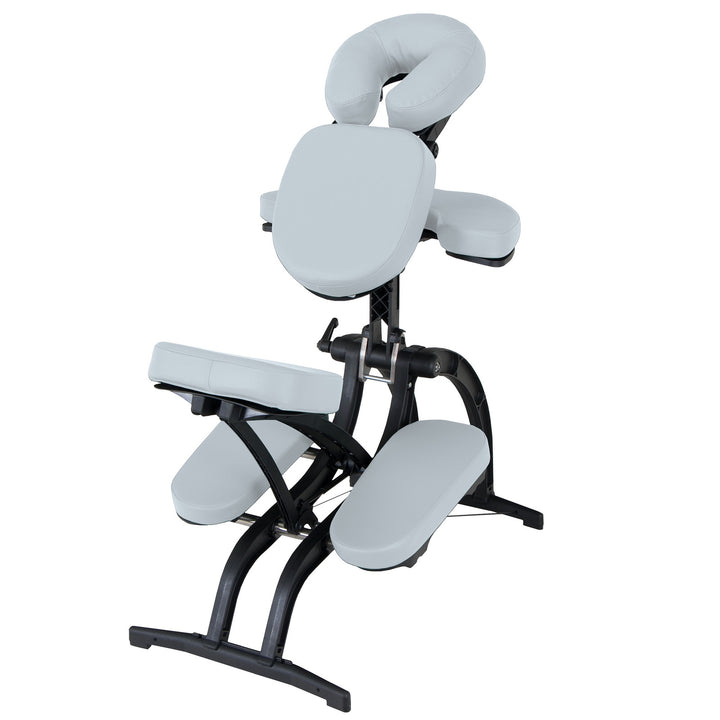 Earthlite Avila II portable massage chair in Light Grey