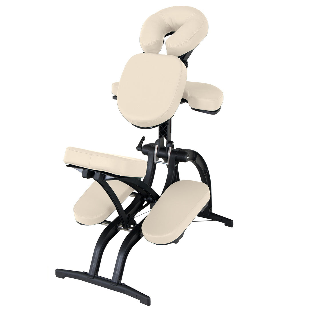 Earthlite Avila II portable massage chair in Light Creme