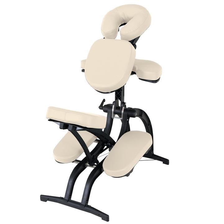 Earthlite Avila II portable massage chair in Light Creme