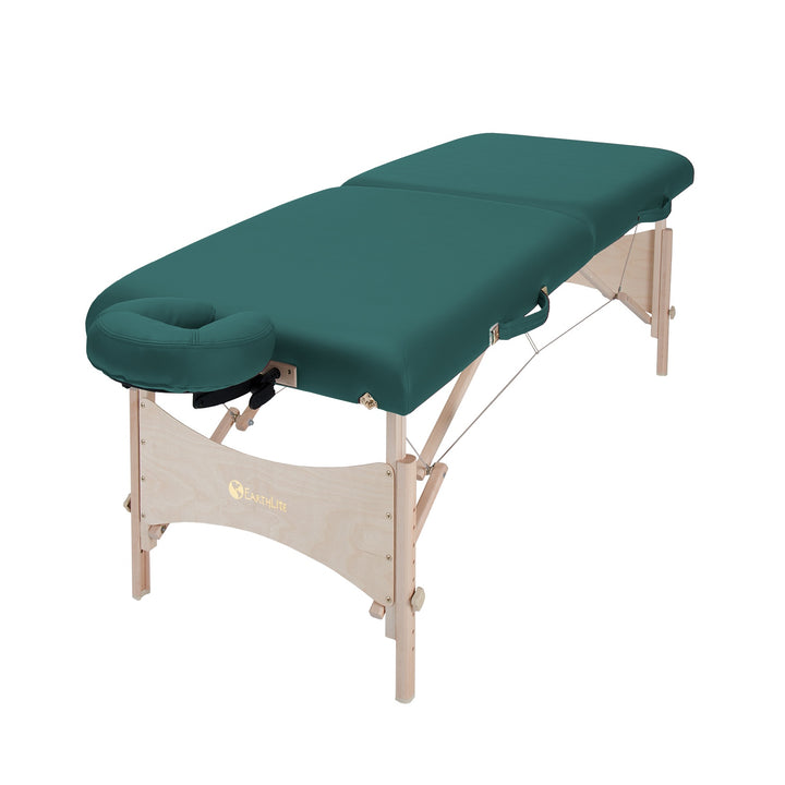 Earthlite Harmony DX portable massage table in teal