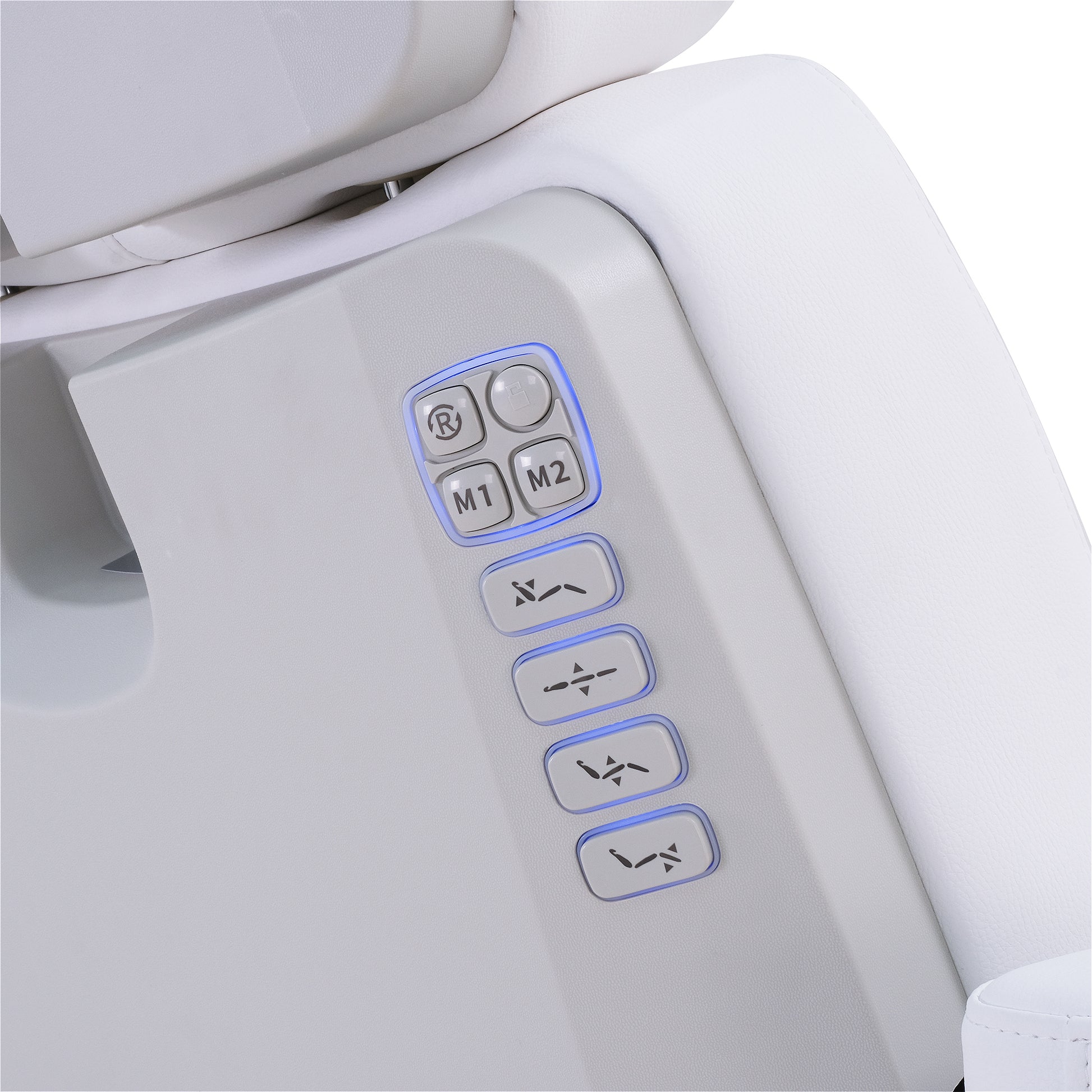 Silverfox 2246B Electric Spa Facial Chair Rear View Adjustment Buttons - Sunlight Spa Supply