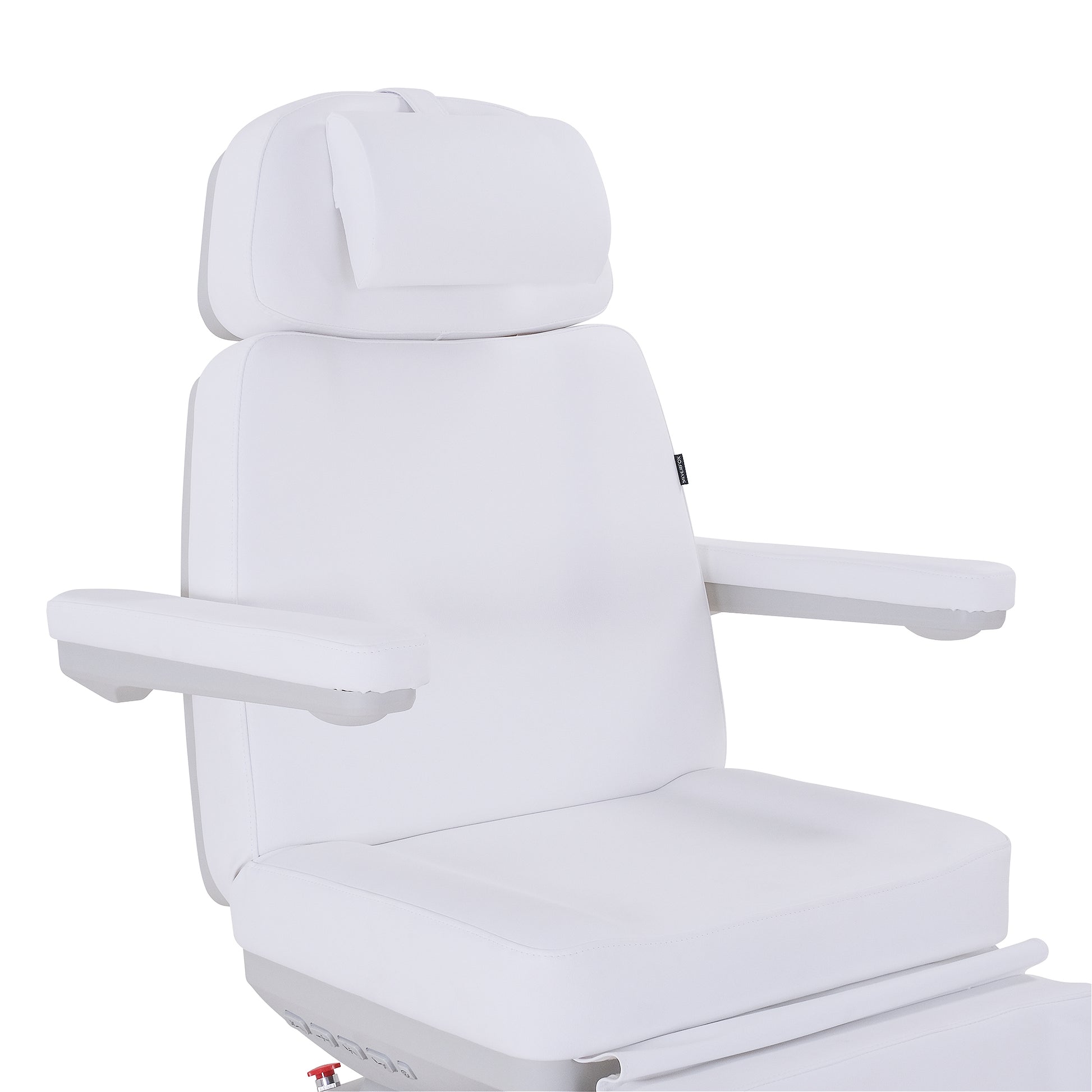 Silverfox 2246B Electric Spa Facial Chair Side View Armrests Up - Sunlight Spa Supply