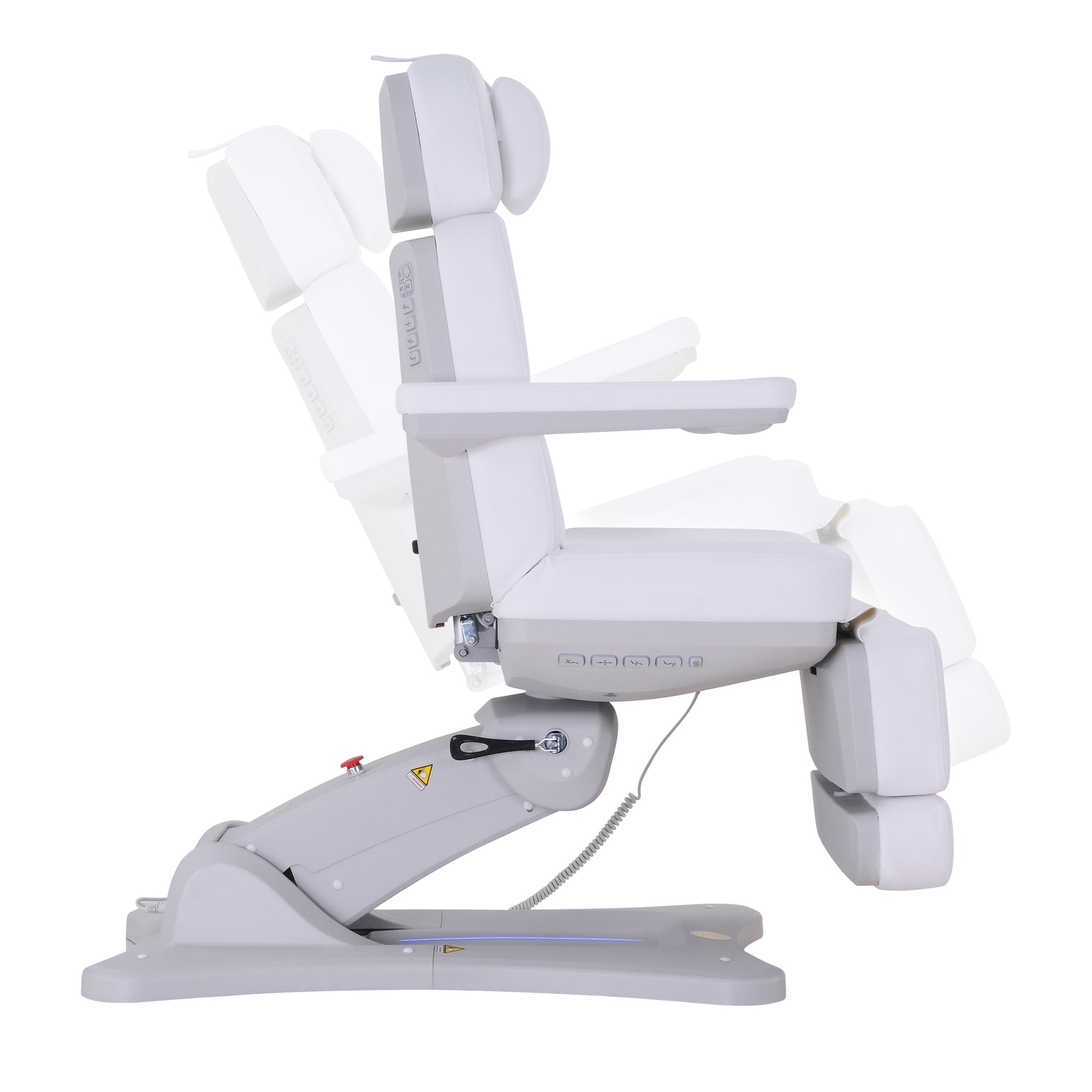 Silverfox 2246B Electric Spa Facial Chair Side View Backrest Footrest Adjustment 2 - Sunlight Spa Supply