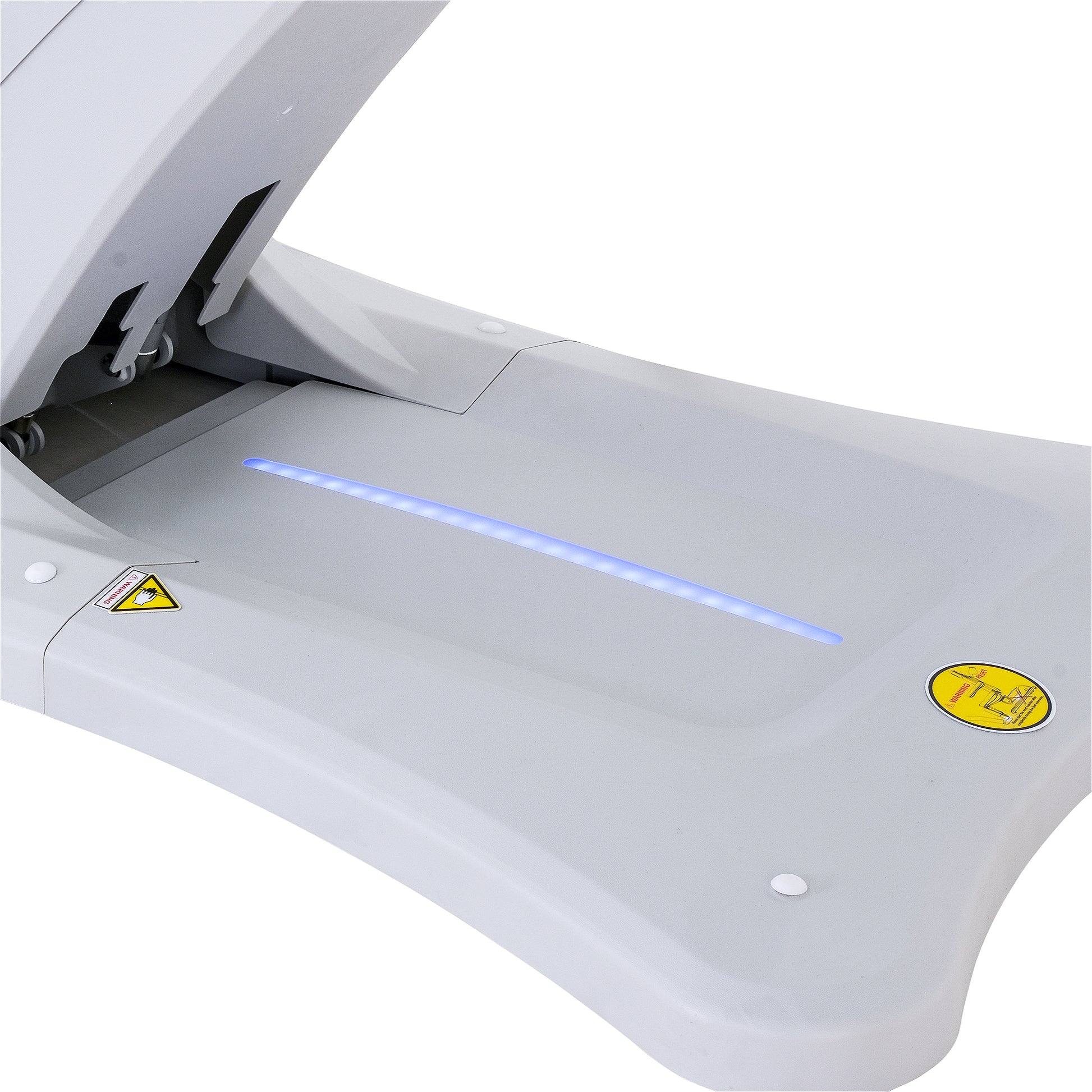 Silverfox 2246B Electric Spa Facial Chair Side View Base Close Up - Sunlight Spa Supply