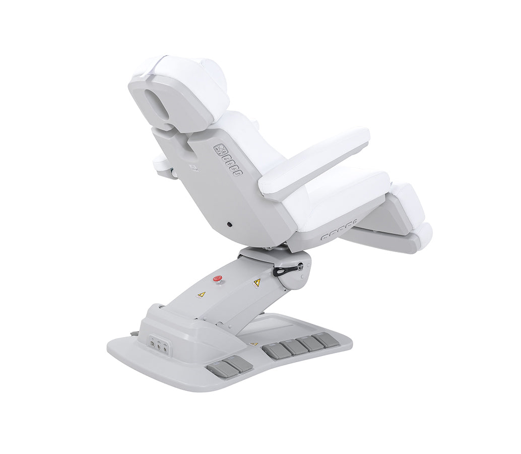 Silver Fox Electric Med Spa Chair with Foot Pedals 2246EBN Rear View - Sunlight Spa Supply