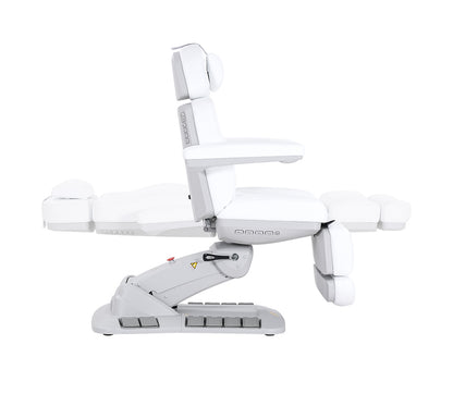 Silver Fox Electric Med Spa Chair with Foot Pedals 2246EBN Side View Lay Flat - Sunlight Spa Supply