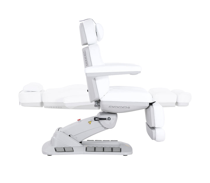 Silver Fox Electric Med Spa Chair with Foot Pedals 2246EBN Side View Lay Flat 2 - Sunlight Spa Supply