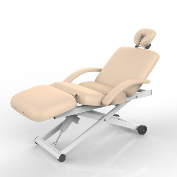 Silverfox 2274 Electric Massage Table Front View Back Rest Elevated Foot Rest Elevated - Sunlight Spa Supply