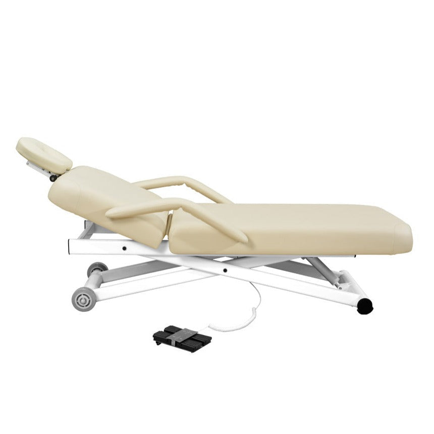 Silverfox 2274 Electric Massage Table Side View Backrest Elevated - Sunlight Spa Supply