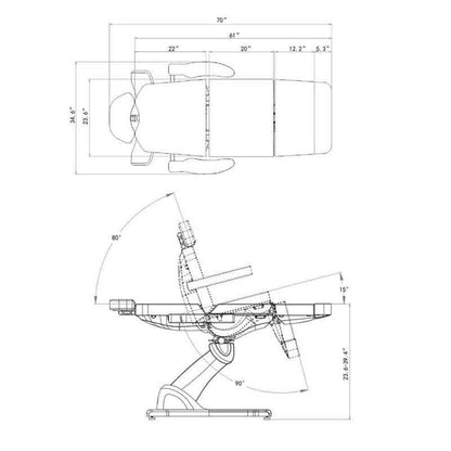 Medical Chair - Pavo Electrical Rotating Medical Spa Chair - 4 Motors